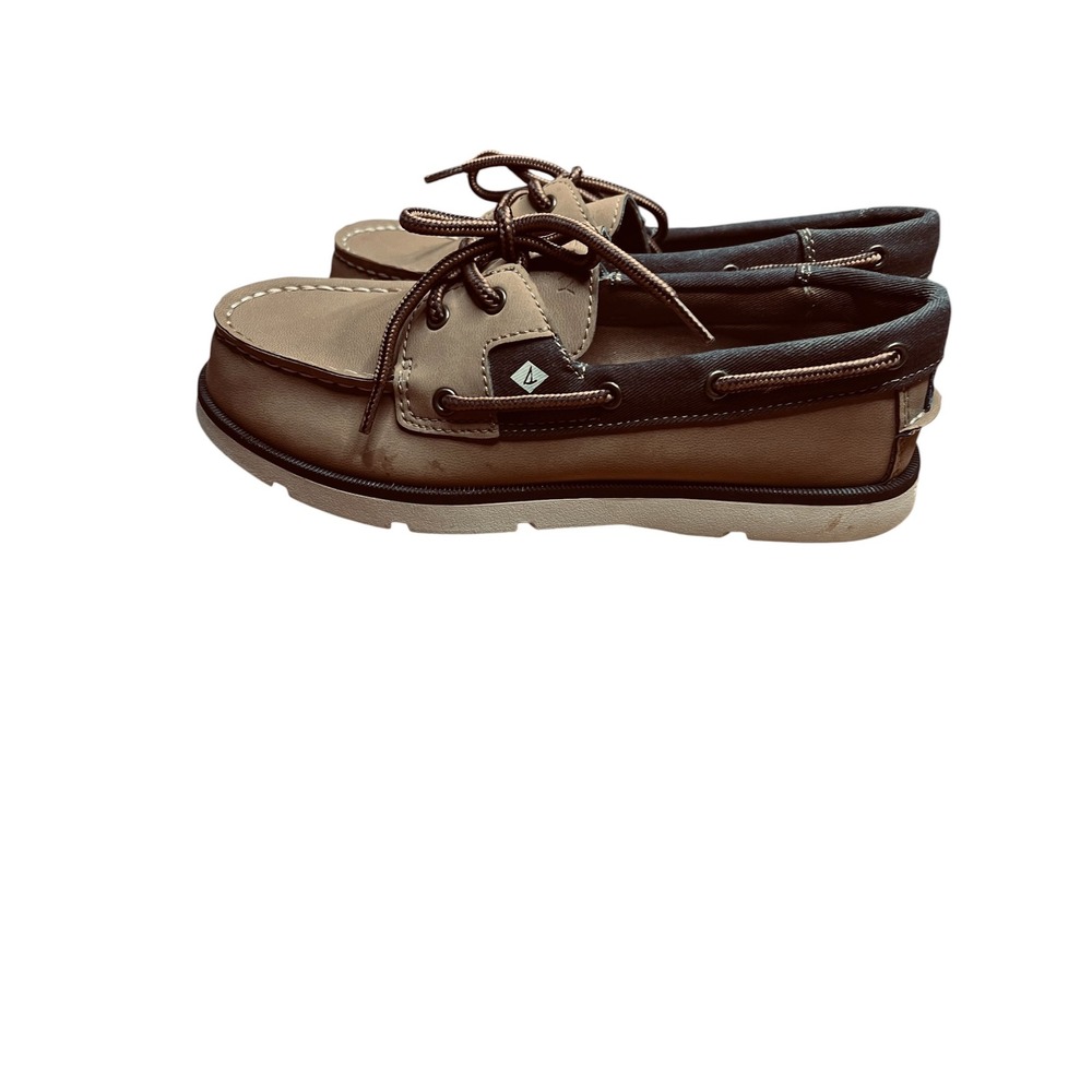 Sperry Leeward Sport Boat Shoes Boys Tan Synthetic - 4